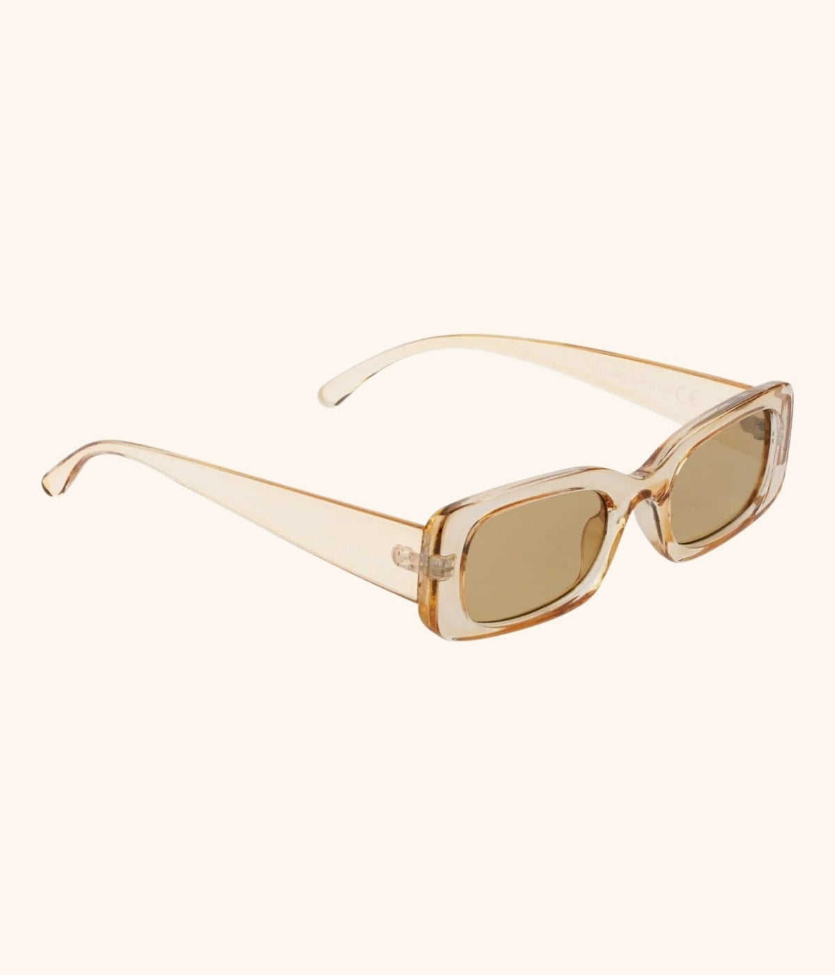 beigefarbene Sonnenbrille Transparent Seitenansicht