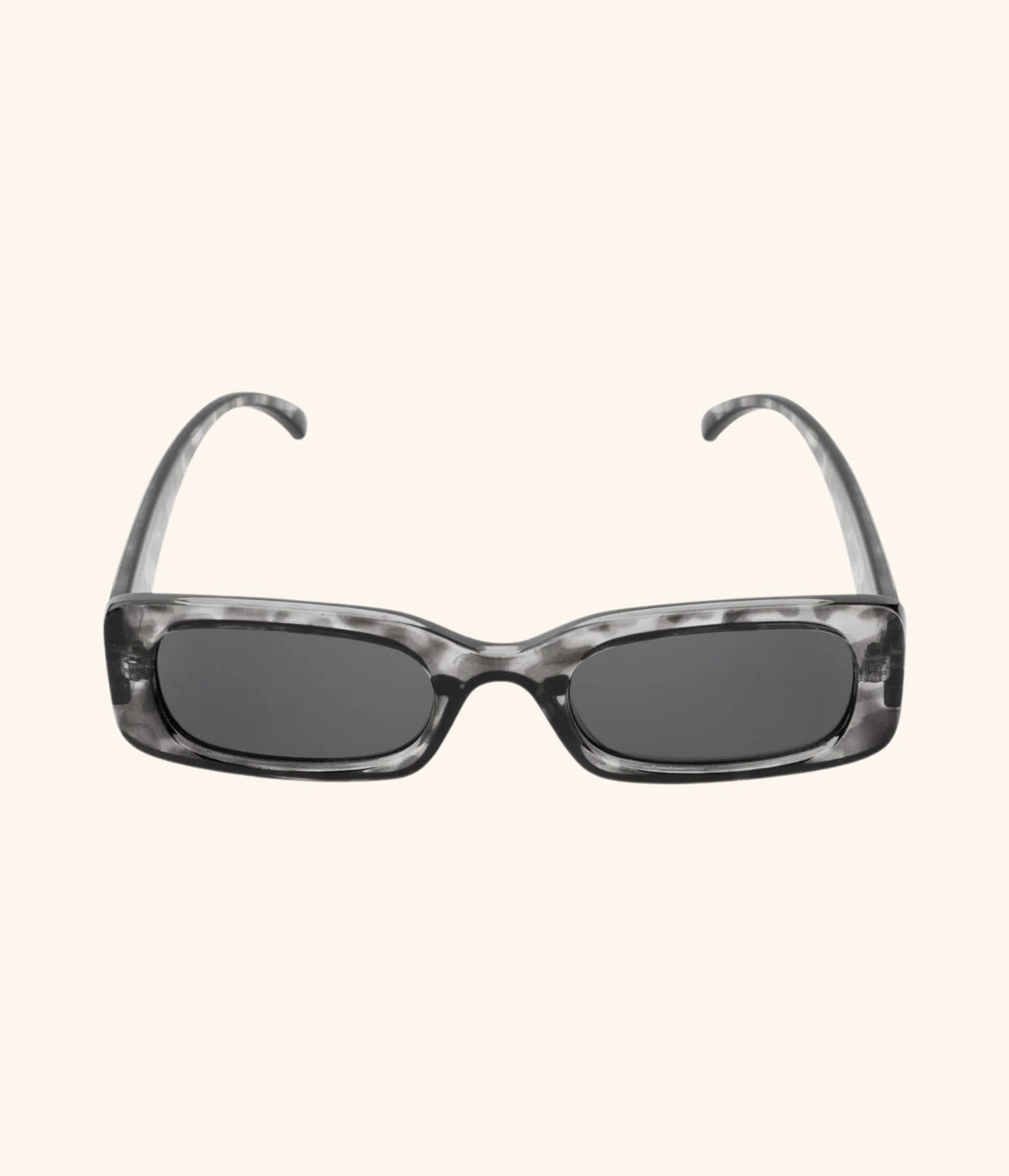 schwarze graue Sonnenbrille Transparent Frontansicht