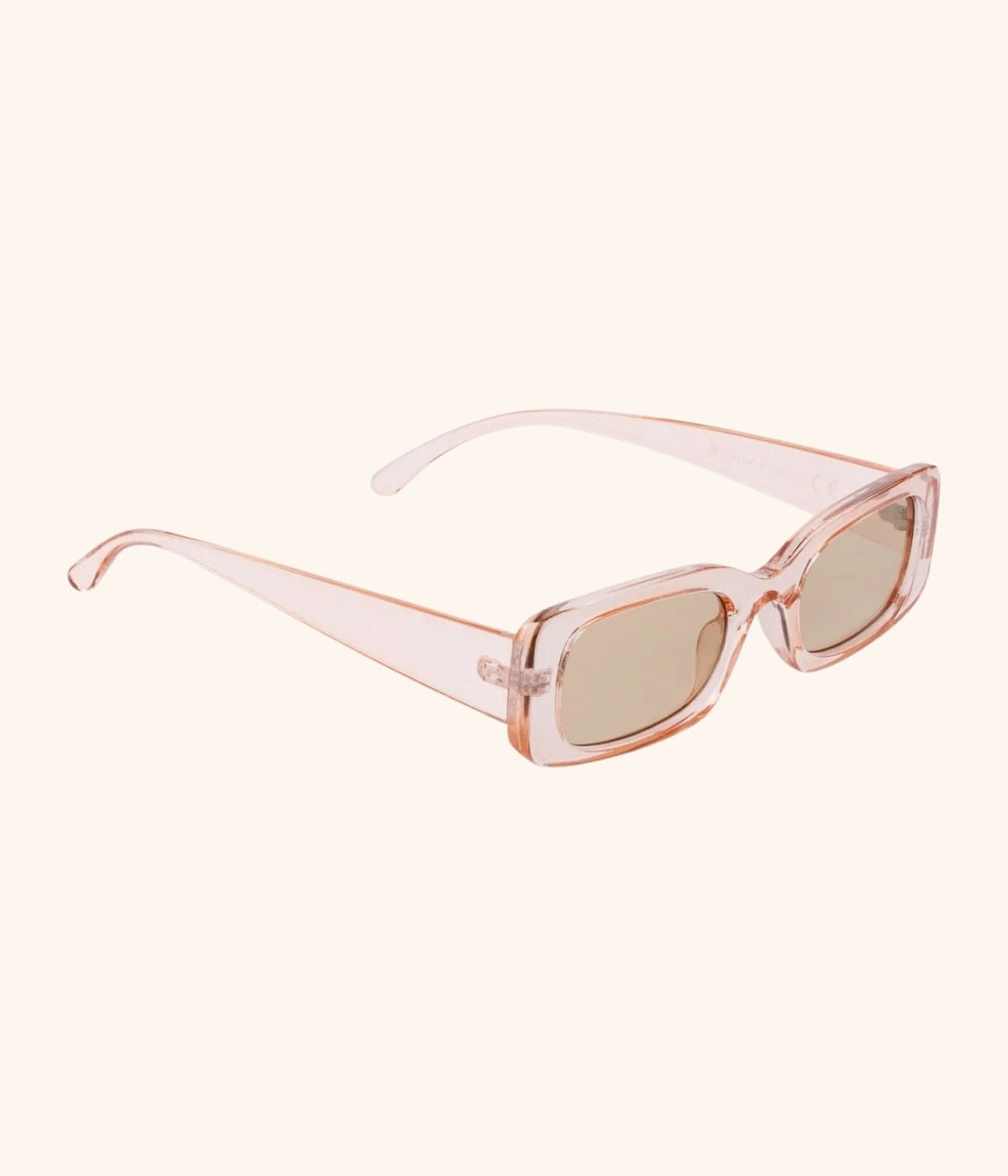 korallfarbene Sonnenbrille Transparent Seitenansicht