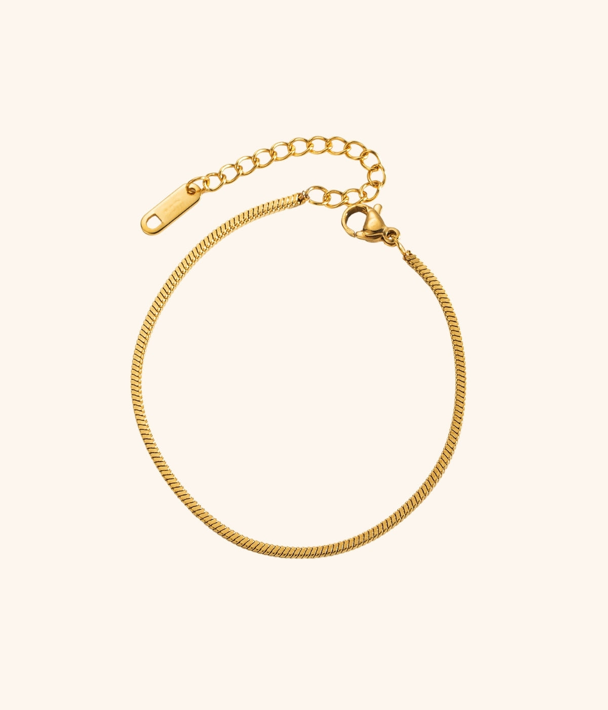 Sleek Armband rund 2mm gold