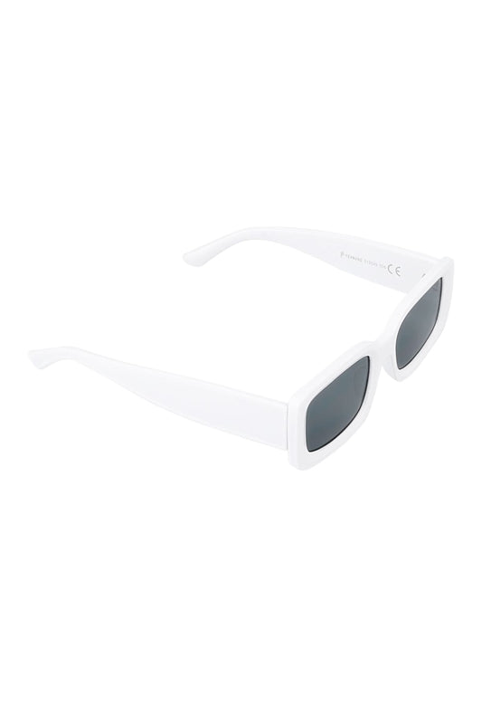 weiße Sonnenbrille Modern Seitenansicht