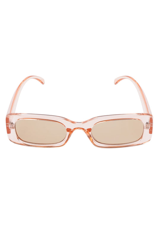 korallfarbene Sonnenbrille Transparent Frontansicht